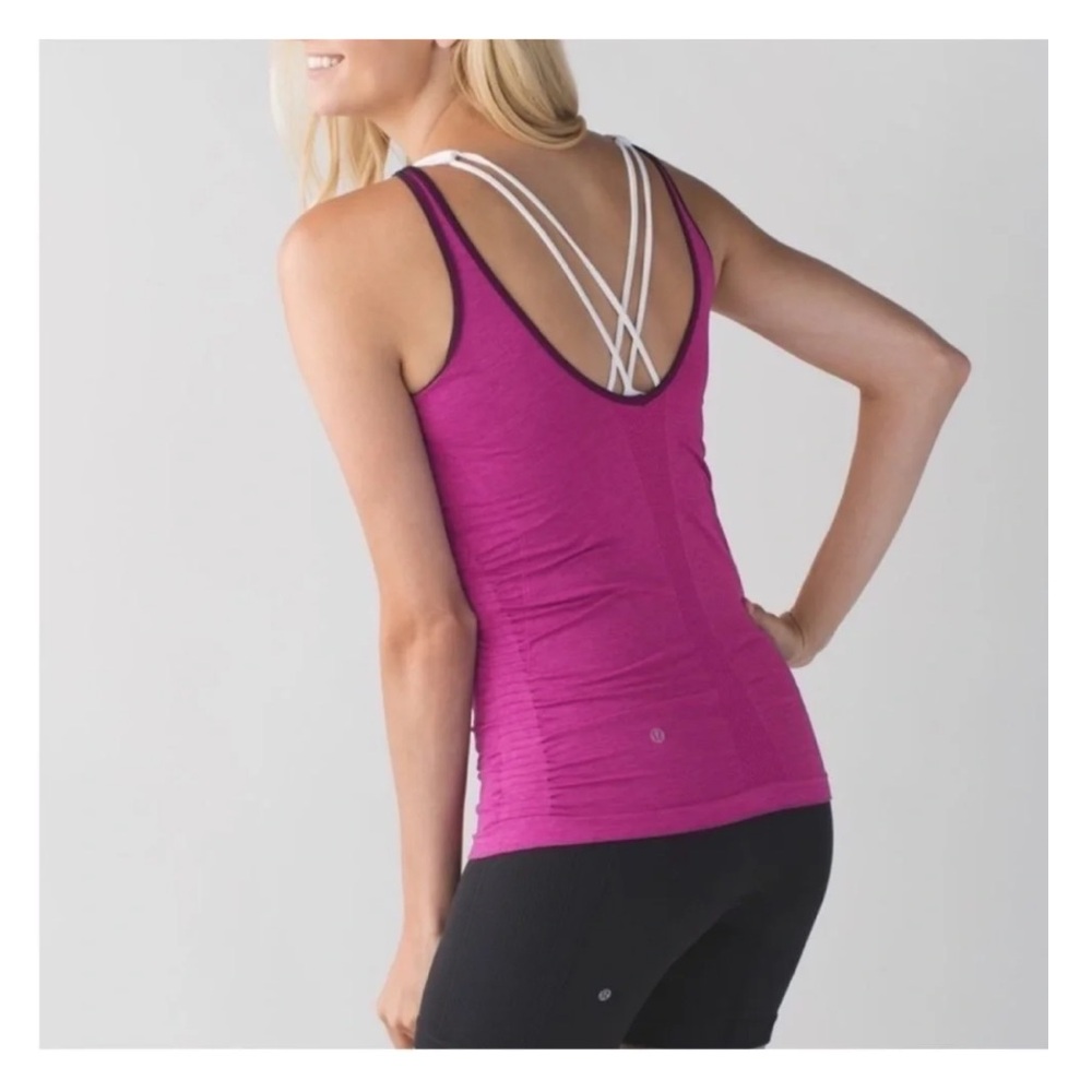 Lululemon Plum Flow Tank Ruched Tank Top